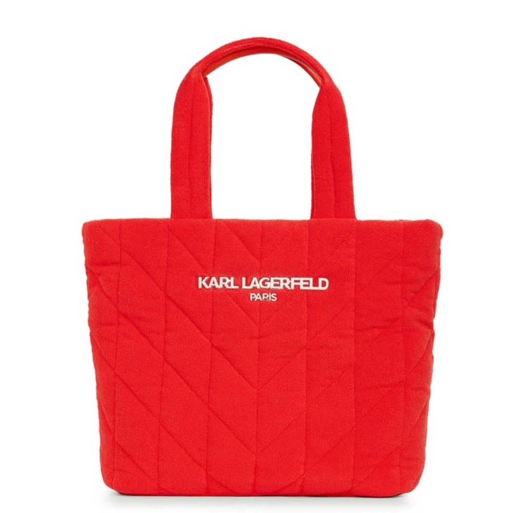 Karl Lagerfeld voyage, Terry cloth red tote
